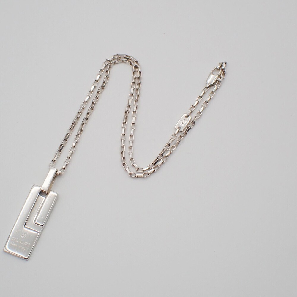 Gucci Logo Plate Sterling Silver